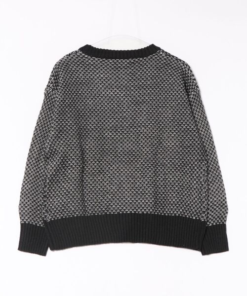 VENCEEXCHANGE(ヴァンスエクスチェンジ)の「バーズアイクルーネックニットプル(ニット/セーター・レディース・ブラック/ライトブルー/オリーブ・S/L/M)」の4枚目の写真