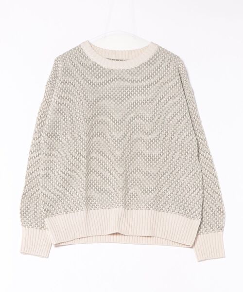 VENCEEXCHANGE(ヴァンスエクスチェンジ)の「バーズアイクルーネックニットプル(ニット/セーター・レディース・ブラック/ライトブルー/オリーブ・S/L/M)」の10枚目の写真