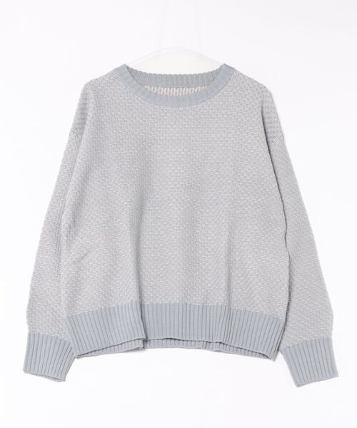 VENCEEXCHANGE(ヴァンスエクスチェンジ)の「バーズアイクルーネックニットプル(ニット/セーター・レディース・ブラック/ライトブルー/オリーブ・S/L/M)」の13枚目の写真