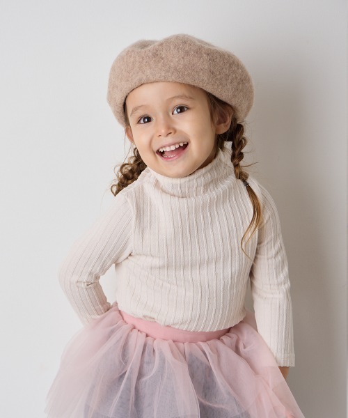 riziere（リジェール）の「ジャガード柄シームレスハイネックプルオーバー（Tシャツ/カットソー・キッズ・グレー/アイボリー/ブラック・90/100/110/120/130/140/150）」の22枚目の写真