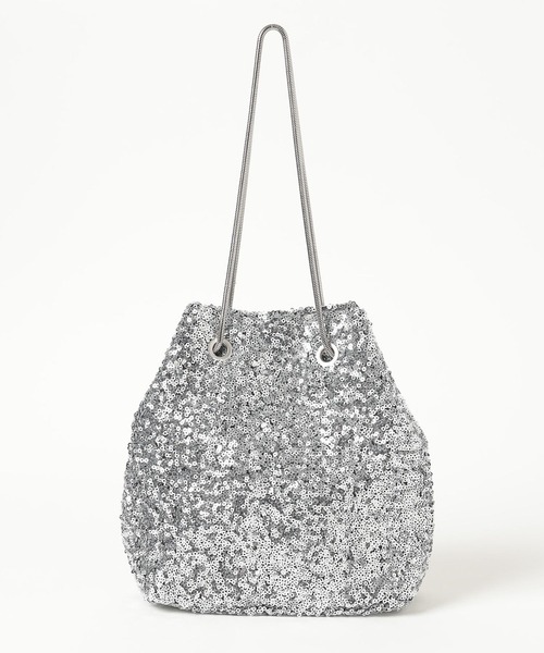 LEPSIM(レプシィム)の「ミニスパンコールバッグ 601368(ショルダーバッグ・レディース・オフホワイト/シルバー/ブラック・ONE SIZE)」の6枚目の写真