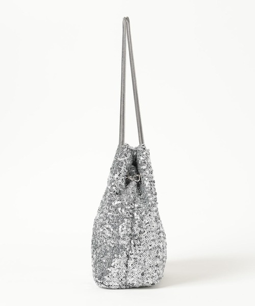 LEPSIM(レプシィム)の「ミニスパンコールバッグ 601368(ショルダーバッグ・レディース・オフホワイト/シルバー/ブラック・ONE SIZE)」の7枚目の写真