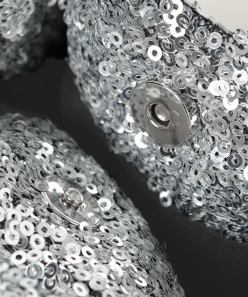 LEPSIM(レプシィム)の「ミニスパンコールバッグ 601368(ショルダーバッグ・レディース・オフホワイト/シルバー/ブラック・ONE SIZE)」の13枚目の写真