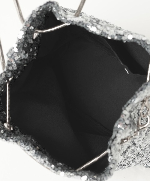 LEPSIM(レプシィム)の「ミニスパンコールバッグ 601368(ショルダーバッグ・レディース・オフホワイト/シルバー/ブラック・ONE SIZE)」の14枚目の写真