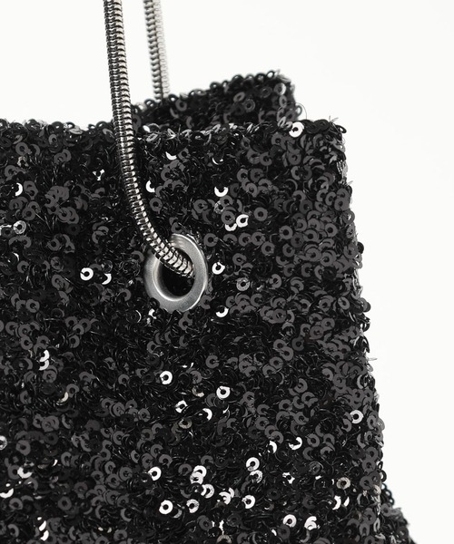 LEPSIM(レプシィム)の「ミニスパンコールバッグ 601368(ショルダーバッグ・レディース・オフホワイト/シルバー/ブラック・ONE SIZE)」の18枚目の写真