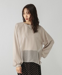 GLOBAL WORK | シフォンドッキングプルオーバー長袖/595356(Tシャツ/カットソー)