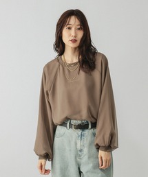 GLOBAL WORK | シフォンドッキングプルオーバー長袖/595356(Tシャツ/カットソー)