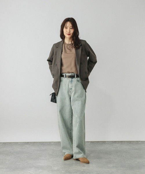GLOBAL WORK(グローバルワーク)の「シフォンドッキングプルオーバー長袖/595356(Tシャツ/カットソー・レディース・ダークブラウン/ブラック/グレイッシュベージュ・LARGE/MEDIUM)」の21枚目の写真