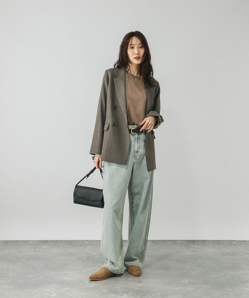 GLOBAL WORK(グローバルワーク)の「シフォンドッキングプルオーバー長袖/595356(Tシャツ/カットソー・レディース・ダークブラウン/ブラック/グレイッシュベージュ・LARGE/MEDIUM)」の20枚目の写真