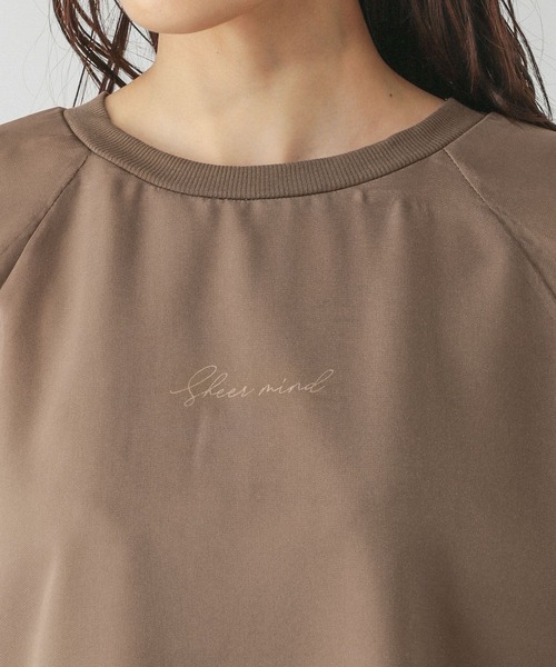 GLOBAL WORK(グローバルワーク)の「シフォンドッキングプルオーバー長袖/595356(Tシャツ/カットソー・レディース・ダークブラウン/ブラック/グレイッシュベージュ・LARGE/MEDIUM)」の10枚目の写真