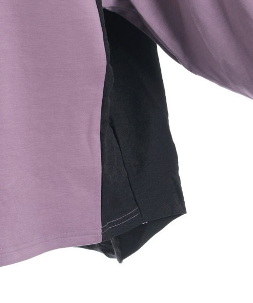 axes femme（アクシーズファム）の「異素材配色パーカー（パーカー・レディース・チャコール/ブラック/パープル・FREE）」の5枚目の写真
