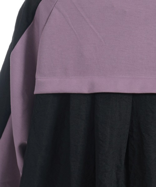 axes femme（アクシーズファム）の「異素材配色パーカー（パーカー・レディース・チャコール/ブラック/パープル・FREE）」の6枚目の写真