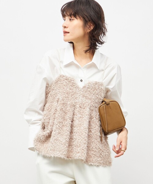 チュールキャミブラウス セール】《セットアップ対応》ウォッシャブルフェザーチュールキャミ