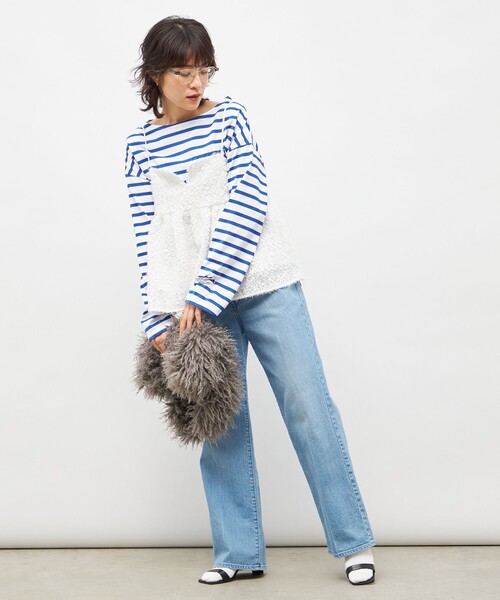 NOLLEY’S Sophi（ノーリーズソフィ）の「《セットアップ対応》ウォッシャブルフェザーチュールキャミブラウス（キャミソール・レディース・オフホワイト/ベージュ/ブラック・38）」の13枚目の写真