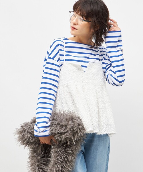 NOLLEY’S Sophi（ノーリーズソフィ）の「《セットアップ対応》ウォッシャブルフェザーチュールキャミブラウス（キャミソール・レディース・オフホワイト/ベージュ/ブラック・38）」の16枚目の写真