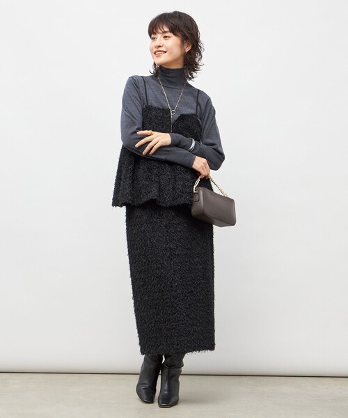 NOLLEY’S Sophi（ノーリーズソフィ）の「《セットアップ対応》ウォッシャブルフェザーチュールキャミブラウス（キャミソール・レディース・オフホワイト/ベージュ/ブラック・38）」の22枚目の写真