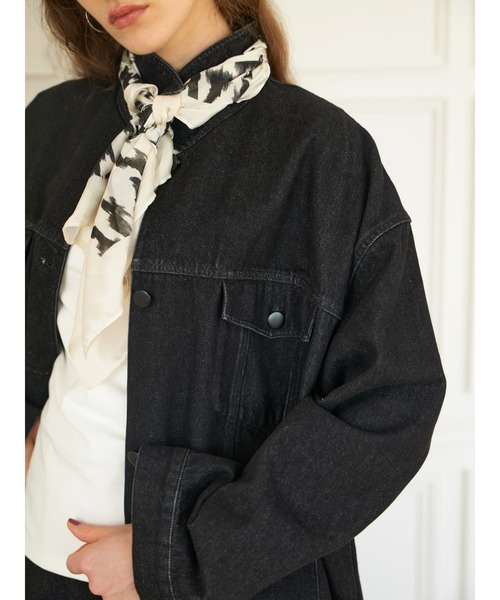 Brown&Street(ブラウンアンドストリート)の「オーバーサイズデニムジャケット(デニムジャケット・レディース・ブラック・FREE)」の7枚目の写真