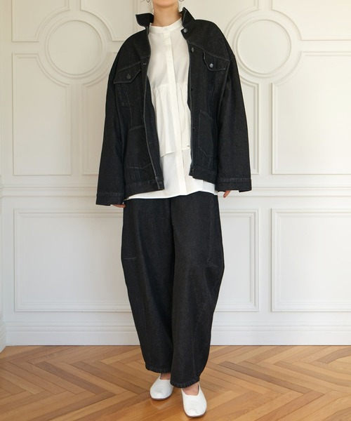 Brown&Street(ブラウンアンドストリート)の「オーバーサイズデニムジャケット(デニムジャケット・レディース・ブラック・FREE)」の11枚目の写真