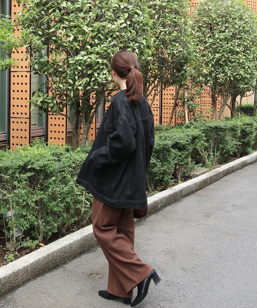 Brown&Street(ブラウンアンドストリート)の「オーバーサイズデニムジャケット(デニムジャケット・レディース・ブラック・FREE)」の18枚目の写真