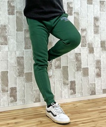 カレッジロゴプリント裏起毛スウェットパンツ