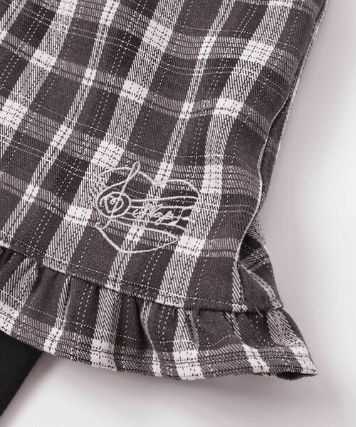 SLAP SLIP（スラップスリップ）の「【お揃い】レギンスドッキングチェックショートパンツ(80~130cm)（その他パンツ・キッズ・ブラック系その他/ベージュ系その他・110cm/120cm/90cm/80ｃｍ/130cm/100cm）」の3枚目の写真