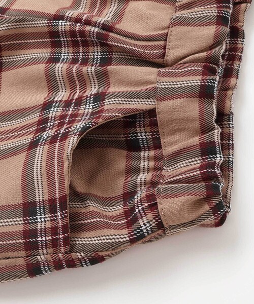 SLAP SLIP（スラップスリップ）の「【お揃い】レギンスドッキングチェックショートパンツ(80~130cm)（その他パンツ・キッズ・ブラック系その他/ベージュ系その他・110cm/120cm/90cm/80ｃｍ/130cm/100cm）」の4枚目の写真