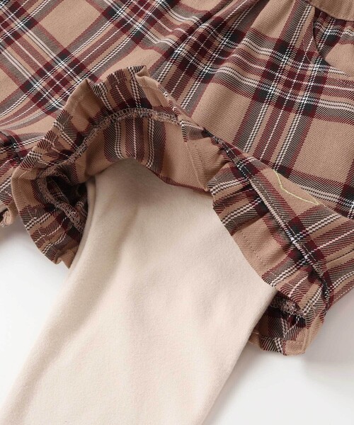 SLAP SLIP（スラップスリップ）の「【お揃い】レギンスドッキングチェックショートパンツ(80~130cm)（その他パンツ・キッズ・ブラック系その他/ベージュ系その他・110cm/120cm/90cm/80ｃｍ/130cm/100cm）」の6枚目の写真