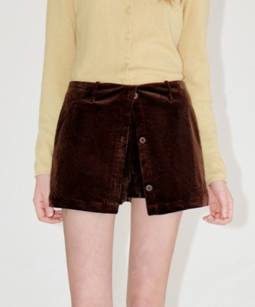 【新品未使用】Reneマスタード コーデュロイ キュロット 新品未使用】Reneマスタード コーデュロイ キュロット