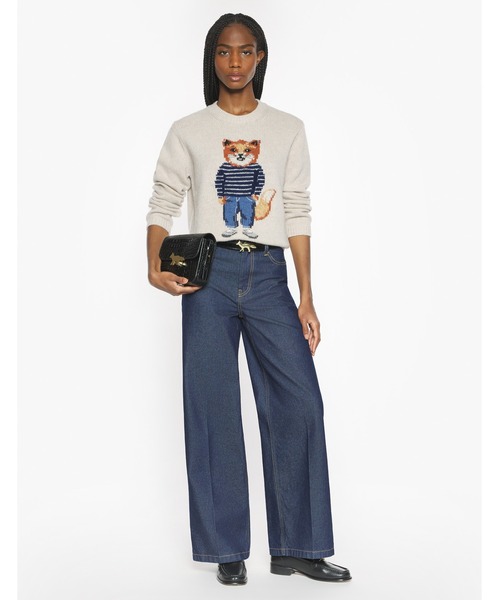 Maison Kitsune（メゾンキツネ）の「DRESSED FOX INTARSIA WOOL JUMPER（ニット/セーター・レディース・オフホワイト/ブラック・M/S/XS/L）」の5枚目の写真