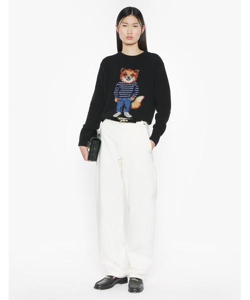 Maison Kitsune（メゾンキツネ）の「DRESSED FOX INTARSIA WOOL JUMPER（ニット/セーター・レディース・オフホワイト/ブラック・M/S/XS/L）」の11枚目の写真