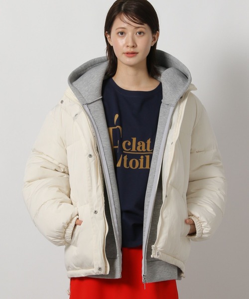 LAKOLE（ラコレ）の「スタンドカラーパファージャケット / 496681（ブルゾン・レディース・アイボリー/ブラウン系その他/ブラック・MEDIUM/LARGE）」の10枚目の写真