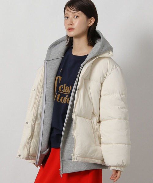 LAKOLE（ラコレ）の「スタンドカラーパファージャケット / 496681（ブルゾン・レディース・アイボリー/ブラウン系その他/ブラック・MEDIUM/LARGE）」の11枚目の写真