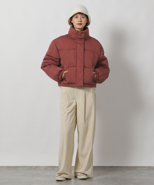 LAKOLE（ラコレ）の「スタンドカラーパファージャケット / 496681（ブルゾン・レディース・アイボリー/ブラウン系その他/ブラック・MEDIUM/LARGE）」の12枚目の写真