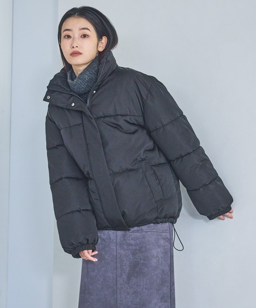 新品✩リバーシブル✩ダウン90%✩レッキス✩ダウンコート✩ブラック✩ファーコート セール】スタンドカラーパファージャケット / 496681（ブルゾン