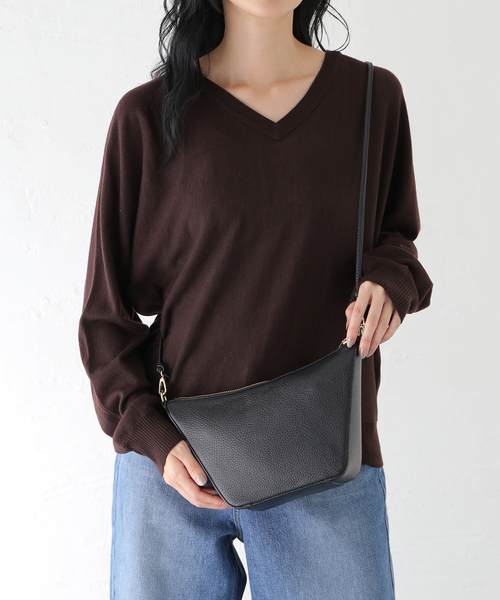 AULENTTI（オウレンティ）の「AULENTTI/オウレンティ 2WAYショルダーバッグ DI-3601-DO（ショルダーバッグ・レディース・ベージュ系その他/ブラック・FREE）」の9枚目の写真