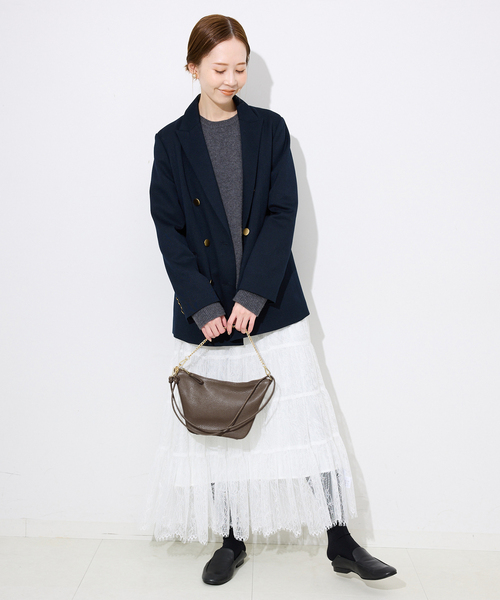 AULENTTI（オウレンティ）の「AULENTTI/オウレンティ 2WAYショルダーバッグ DI-3601-DO（ショルダーバッグ・レディース・ベージュ系その他/ブラック・FREE）」の11枚目の写真