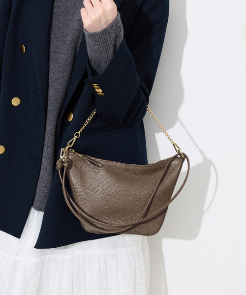 AULENTTI（オウレンティ）の「AULENTTI/オウレンティ 2WAYショルダーバッグ DI-3601-DO（ショルダーバッグ・レディース・ベージュ系その他/ブラック・FREE）」の12枚目の写真