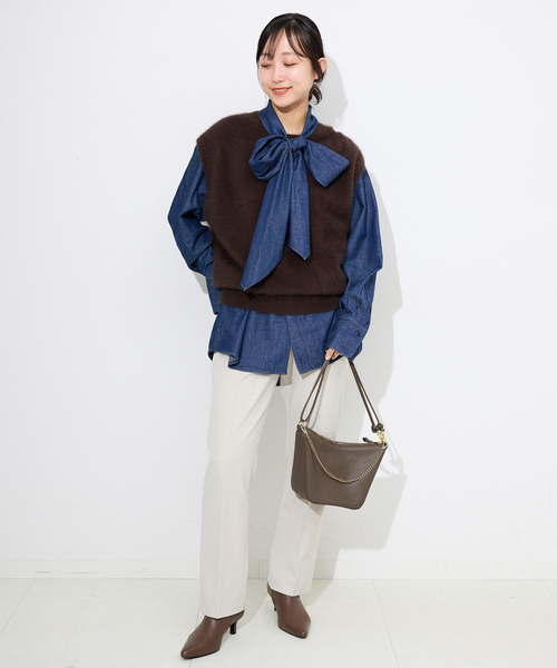 AULENTTI（オウレンティ）の「AULENTTI/オウレンティ 2WAYショルダーバッグ DI-3601-DO（ショルダーバッグ・レディース・ベージュ系その他/ブラック・FREE）」の15枚目の写真