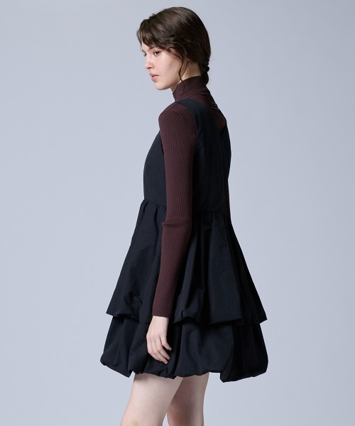 DOUBLE STANDARD CLOTHING（ダブルスタンダードクロージング）の「ティアードキャミワンピース（ワンピース・レディース・ブラック・38/36）」の2枚目の写真