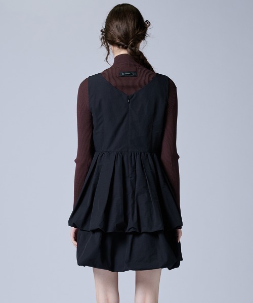 DOUBLE STANDARD CLOTHING（ダブルスタンダードクロージング）の「ティアードキャミワンピース（ワンピース・レディース・ブラック・38/36）」の3枚目の写真