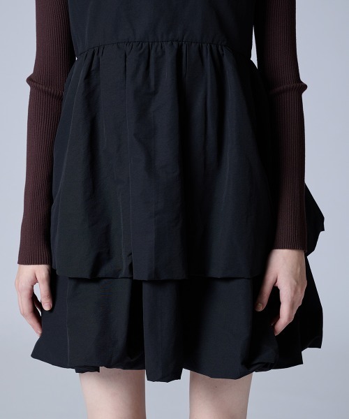 DOUBLE STANDARD CLOTHING（ダブルスタンダードクロージング）の「ティアードキャミワンピース（ワンピース・レディース・ブラック・38/36）」の8枚目の写真