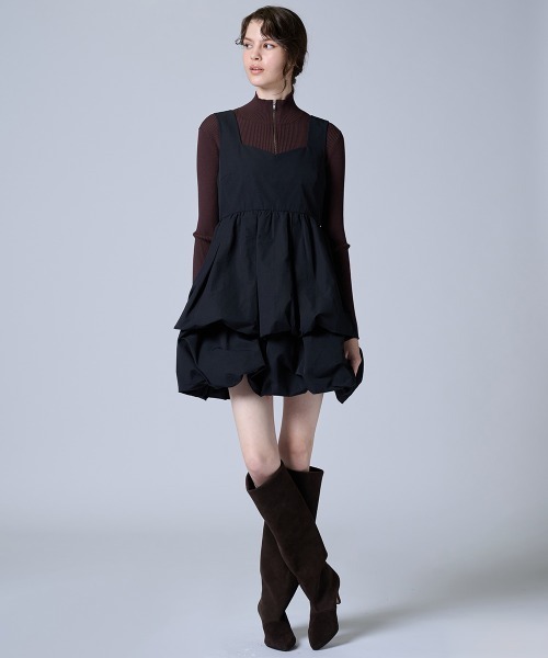 DOUBLE STANDARD CLOTHING（ダブルスタンダードクロージング）の「ティアードキャミワンピース（ワンピース・レディース・ブラック・38/36）」の10枚目の写真