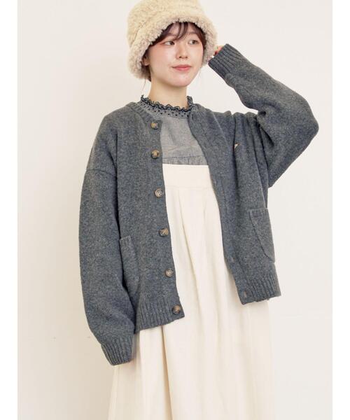 Samansa Mos2(サマンサ モスモス)の「【KELTY×Samansa Mos2】クルーネックカーディガン(カーディガン/ボレロ・レディース・チャコールグレー/レッド/ベージュ/イエロー・F)」の2枚目の写真