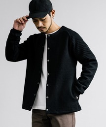 Audience(オーディエンス)のUpscape Audience アップスケープオーディエンス 日本製 国産 尾州 コットンキルトノーカラースナップジャケット AUD7330(その他アウター)