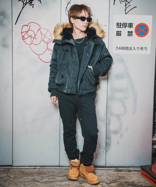 improves(インプローブス)の「USAコットン 裏起毛 スウェット ジョガーパンツ(スウェットパンツ・メンズ・ホワイト/チャコール/ベージュ/ブラック/カーキ/杢グレー・LARGE/MEDIUM)」の14枚目の写真
