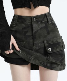 ﾎﾟｹｯﾄ付ﾒｲｻｲ柄ﾐﾆｽｶｰﾄ