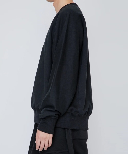 RAINMAKER(レインメーカー)の「【RAINMAKER/レインメーカー】ONE-SIDE KIMONO SLEEVE SWEATSHIRT_LOOSE FIT(スウェット・メンズ・ブラック/グレー・FREE)」の8枚目の写真