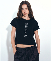 NICK&NICOLE（ニックアンドニコール）の「NICOLE PINTUCK HALF TOP_BLACK（Tシャツ/カットソー）」