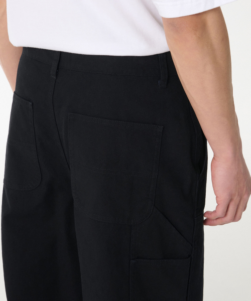 MUSINSA STANDARD（ムシンサスタンダード）の「キャンバスワイドダブルニーカーペンターパンツ[ブラック]（その他パンツ・メンズ・その他・27/28/29/34/32/30/31/33/26/40/38/42/36）」の5枚目の写真