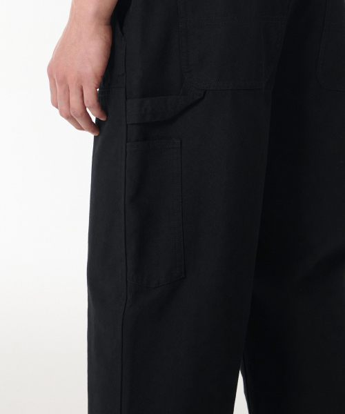 MUSINSA STANDARD（ムシンサスタンダード）の「キャンバスワイドダブルニーカーペンターパンツ[ブラック]（その他パンツ・メンズ・その他・27/28/29/34/32/30/31/33/26/40/38/42/36）」の3枚目の写真